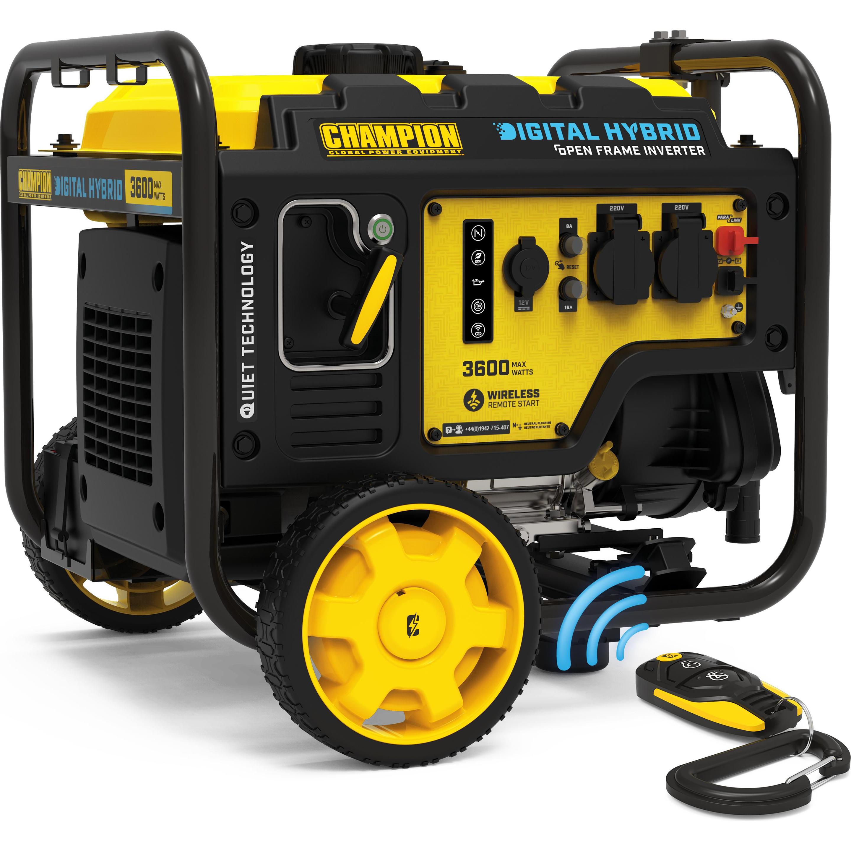 Champion Power Equipment, Stromgenerator, 3600 Watt digitaler Hybrid-Wechselrichter (3500 W, 11 l)
