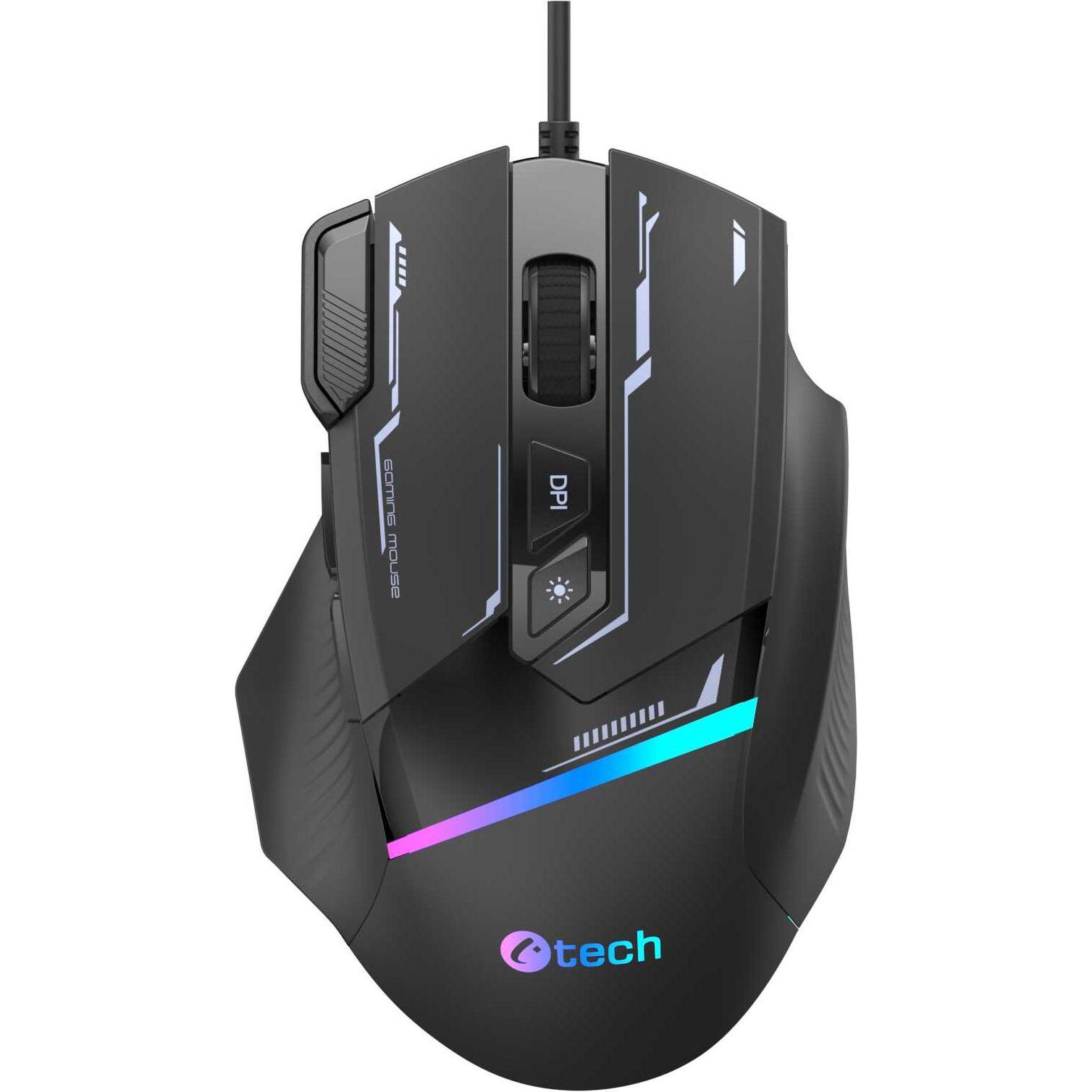C-Tech Nero Zyra (Gm-16) Gaming Mouse, 7200 Dpi, Rgb, Usb (Cablato), Mouse,