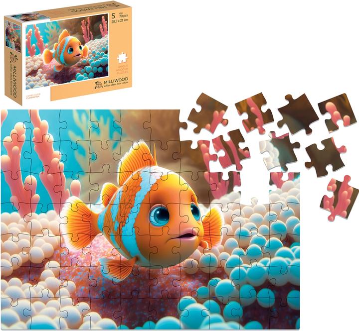 Immagine prodotto Milliwood Puzzle bois S Pesce pagliaccio (70 pezzi)