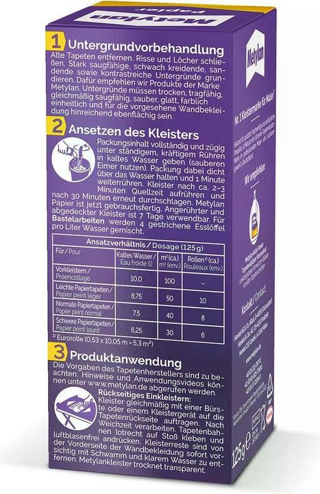 Image du produit Metylan Colle à papier peint (125 g, 1000 ml)