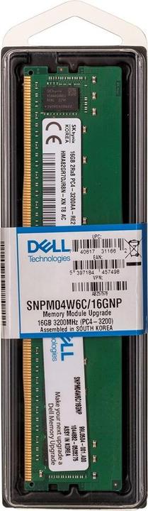 Productafbeelding Dell DDR4 module 16 GB (2 x 8GB, 3200 MHz, DDR4 RAM, DIMM 288 pin)
