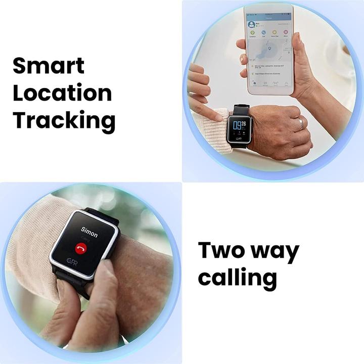 Actual product image CPR Guardian III SOS Personal Alarm Watch with Fall Alert Detection and GPS Location Tracking Black (45 mm)