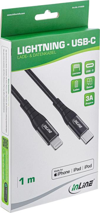 Image du produit InLine Câble USB-C Lightning (1 m, USB 2.0)