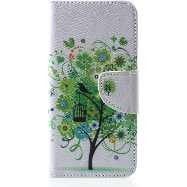 MU Style Leder Bookcover Image II Series (Huawei Y5 (2018)), Smartphone Hülle, Mehrfarbig