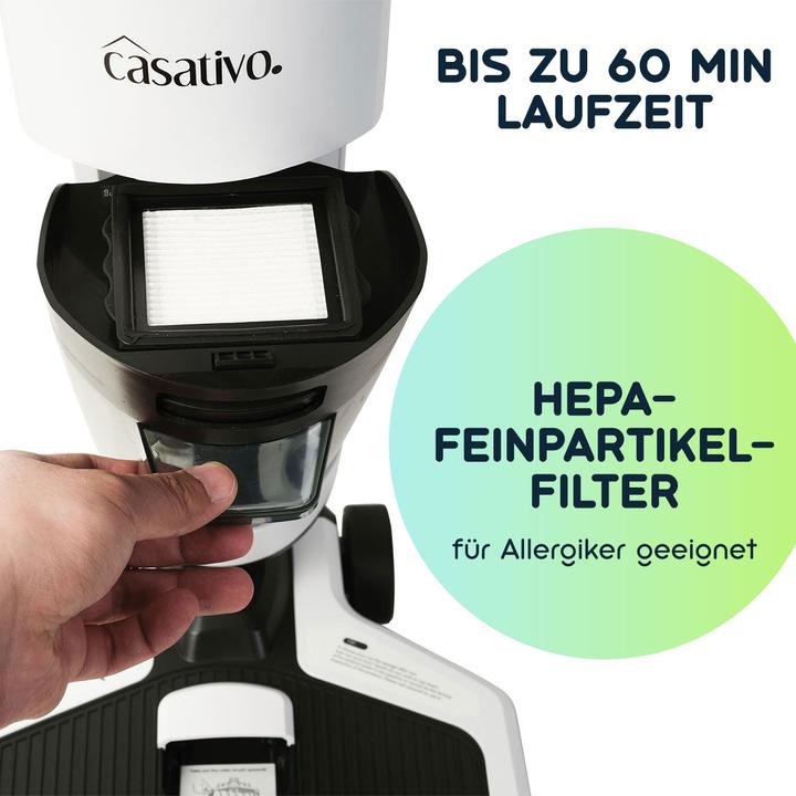 Produktbild Casativo 2-in-1 Boden-Wischsauger mit HEPA-Filter, 220 W, 550ml, Akkubetrieb (Saugen + Wischen)