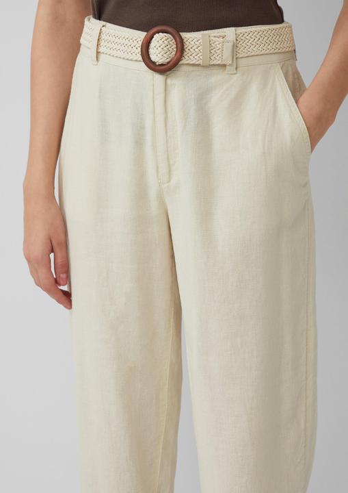 Actual product image S.Oliver Hose Cropped Chino aus Leinenmix mit geflochtenem Gürtel (40)