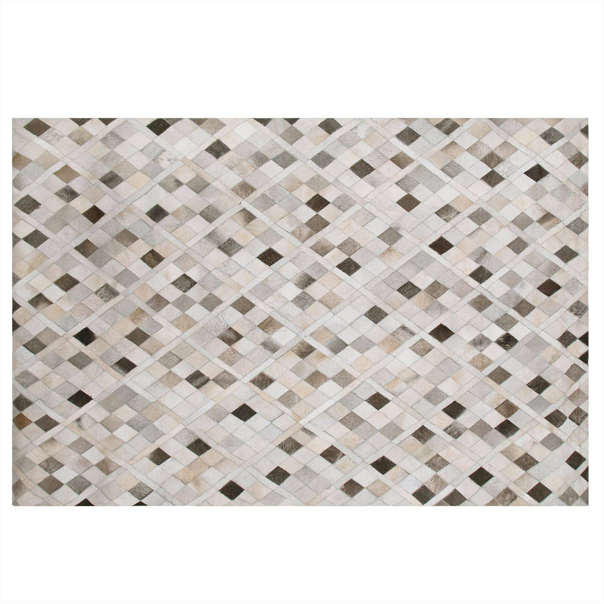 Beliani, Teppich, Beidseitiges Lederpatch 160 x 230 cm mehrfarbig HIRNAS (160 x 230 cm)