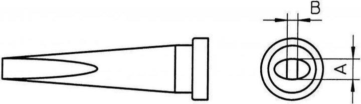 Immagine prodotto Weller Erem Punta di saldatura LT M forma a scalpello lunga 3,2 mm (Punta di saldatura)