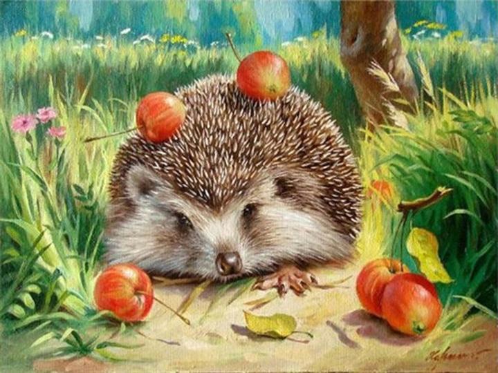 Actual product image Pracht Diamond Painting 6037-40561 Hedgehog 25 x 35 cm