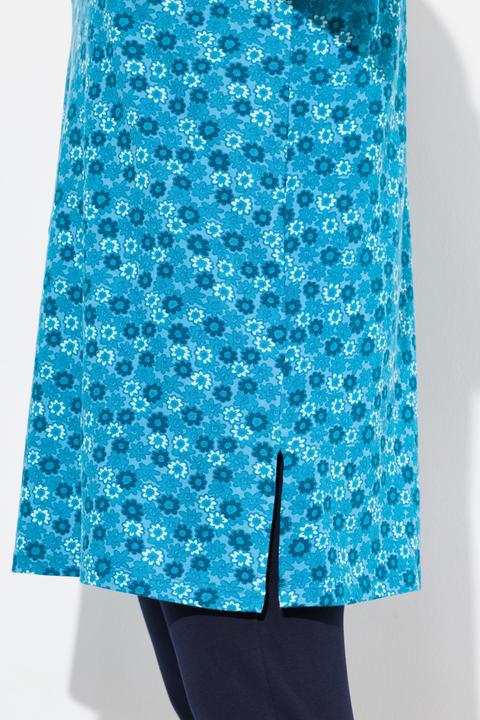 Immagine prodotto Ulla Popken Maglia dal taglio lungo e svasato con fiori, scollo a girocollo e mezze maniche (50, 52)