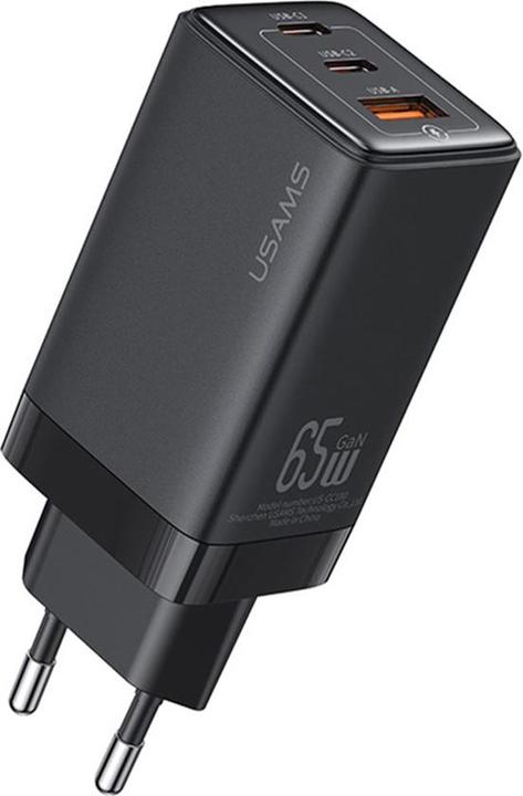 Productafbeelding Usams US-CC180 65W ACC 3-poorts GaN snellader (EU) -- Sandru serie (65 W)