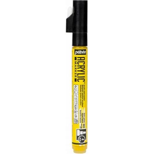 Pebeo, Marker, Acrylic Marker Medium Rundspitze 4mm (Dunkelgeld, 4 mm)