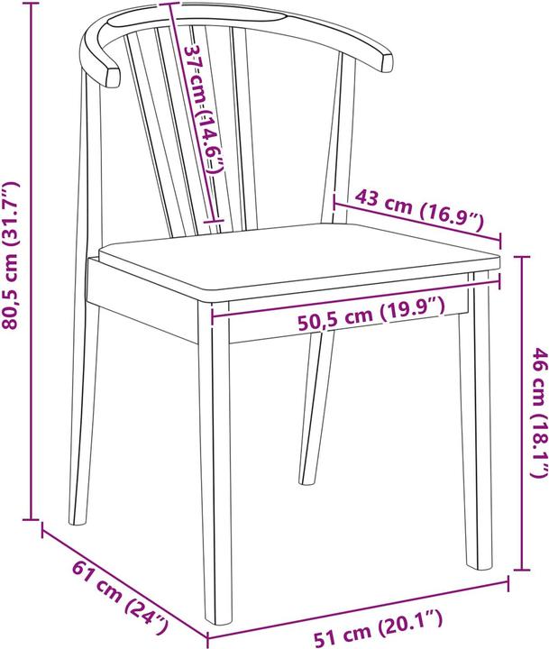 Image du produit vidaXL Vintage Stuhl