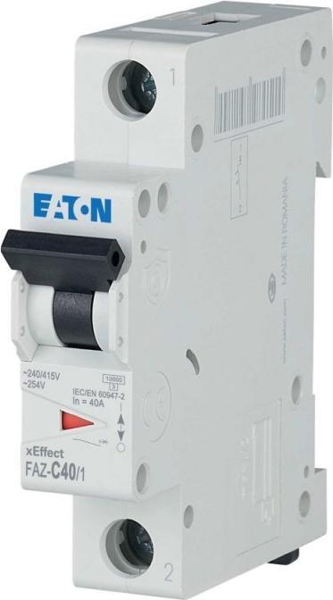 Produktbild Eaton MCB, 40A, C-type, 1Pole, 15kA