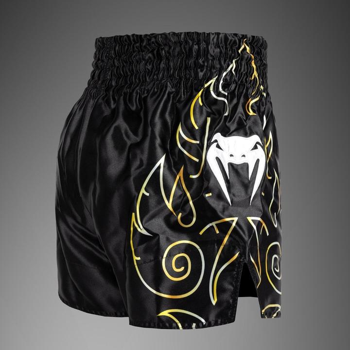 Immagine prodotto Venum Short Muay Thai VTC Flames – Nero/Oro – S (S)