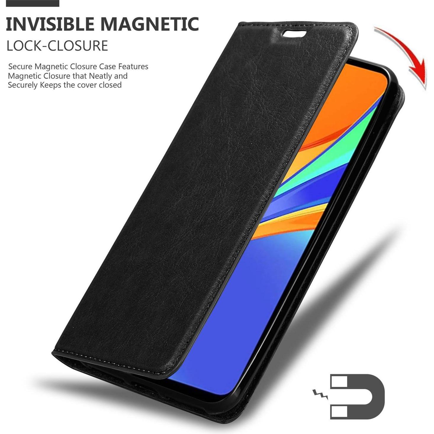 Thumbnail - Cadorabo Book Invisible Magnet Cover (Xiaomi Redmi 9C), Smartphone Hülle, Schwarz