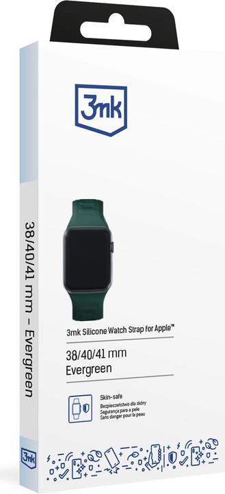 Produktbild 3MK Silicone Watch Strap zielony/ evergreen dla Apple Watch 42/44/45/49mm (Edelstahl, Silicone)