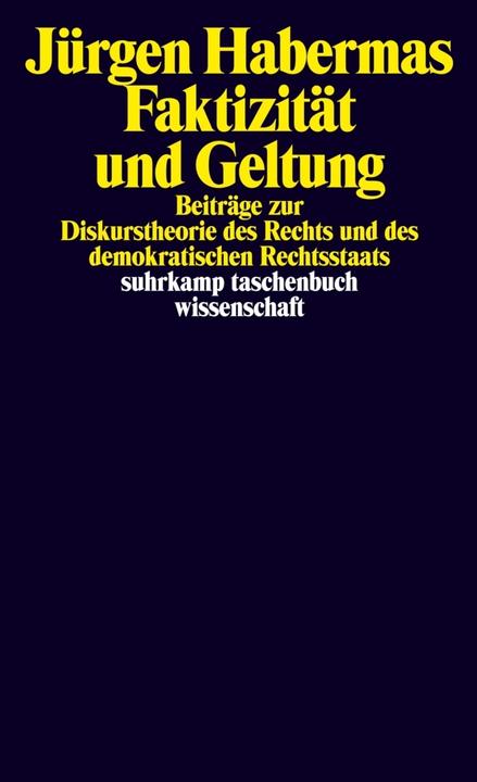 Image du produit Faktizität und Geltung (Allemand, Jürgen Habermas, 1998)