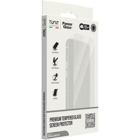 Tunit TTPZ15 Bildschirmschutz und Rückseite des Mobiltelefons Bildschirmschutzfolie t (1 Stk., Apple iPhone 15) (TTPZ15)