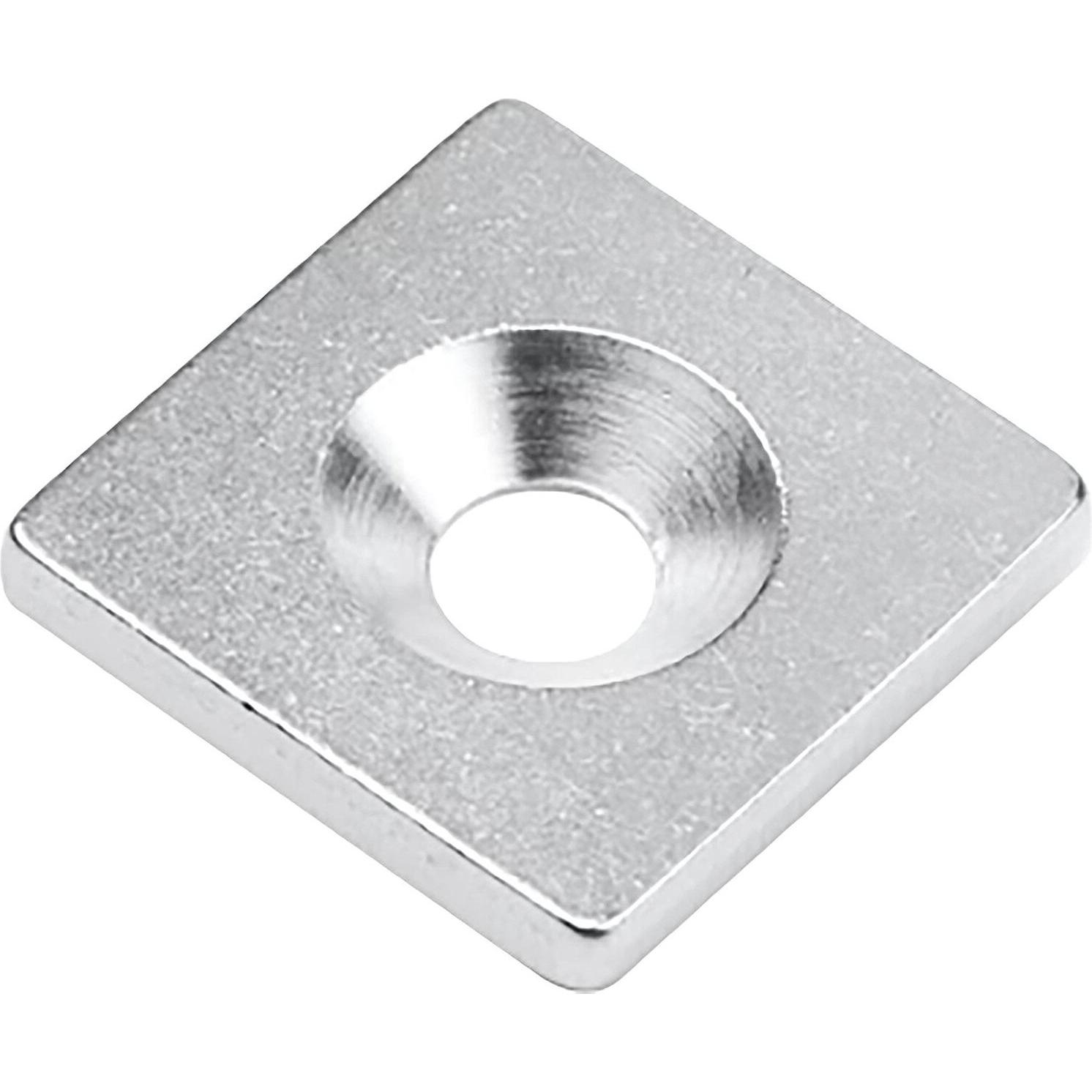 Supermagnete, Magnet, Magnetgegenstück 20 x 20 mm mit Bohrung (10 x)
