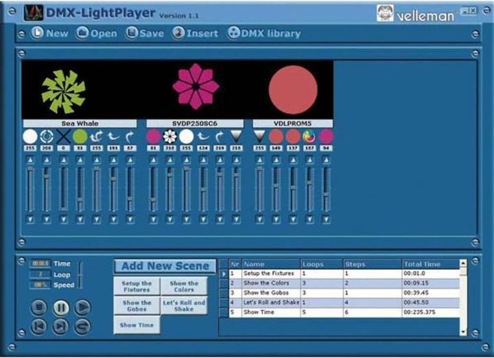 Actual product image Velleman USB controlled DMX interface