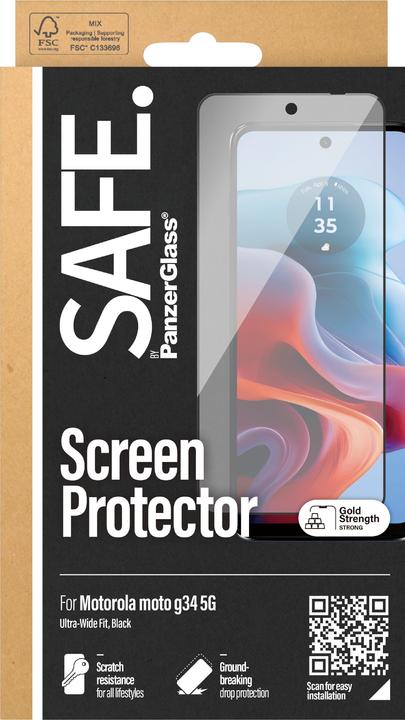 Actual product image Safe Ultra-Wide Fit (1 Piece, Motorola Moto G34)
