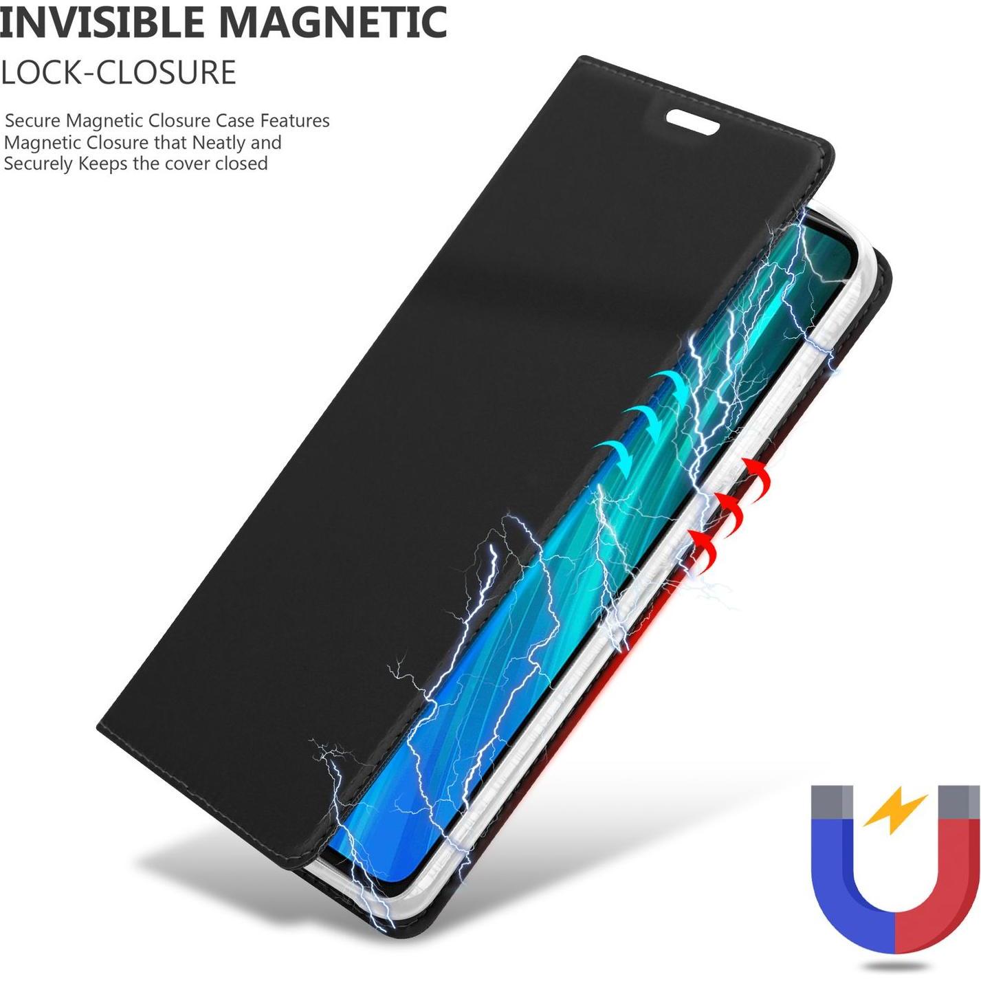 Thumbnail - Cadorabo Classy Book Hülle für Xiaomi RedMi NOTE 8 PRO (Xiaomi Redmi Note 8 Pro), Smartphone Hülle, Schwarz