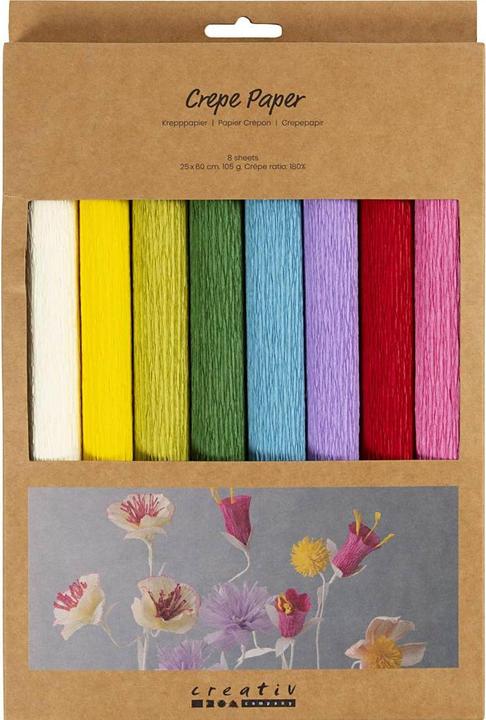 Produktbild Creativ Company Krepppapier Standard 25 x 60 cm, 105 g (105 g/m², 8x)