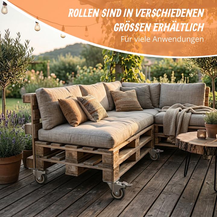 Produktbild Relaxdays 4x Lenkrollen