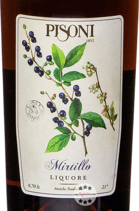 Image du produit Pisoni Mirtillo Liqueur de myrtille