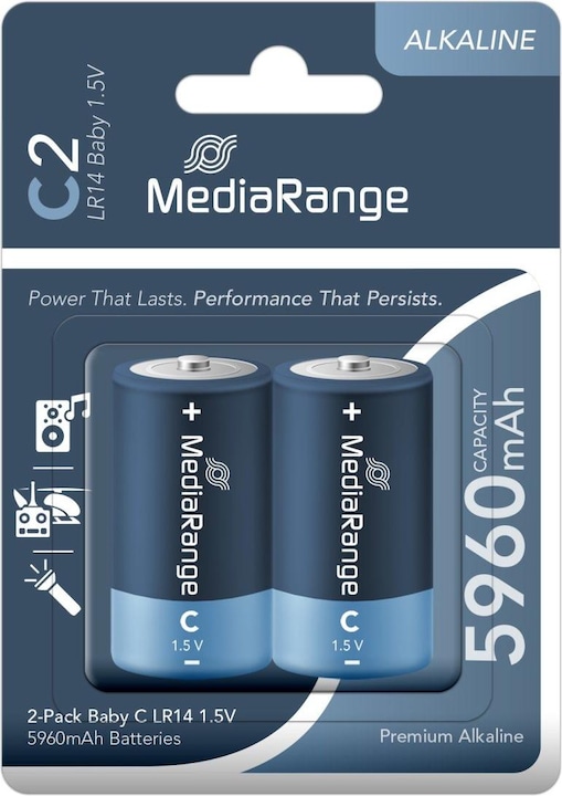 Actual product image MediaRange Premium - Battery 2 x LR14 / C Type (2 pcs., C, 5960 mAh)