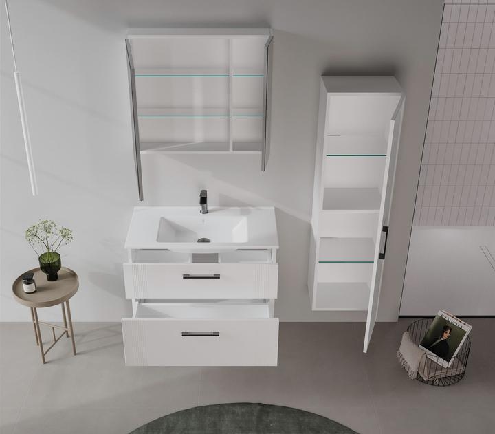 Produktbild Homitis Bari 85 v2 Bathroom Cabinet With Sink & Mirror Set (2 Pieces)