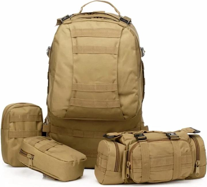 Extralink Militär Rucksack Taktisch 4-in-1 Schulreise Survival Tasche 50L MIL-668 (50 l)