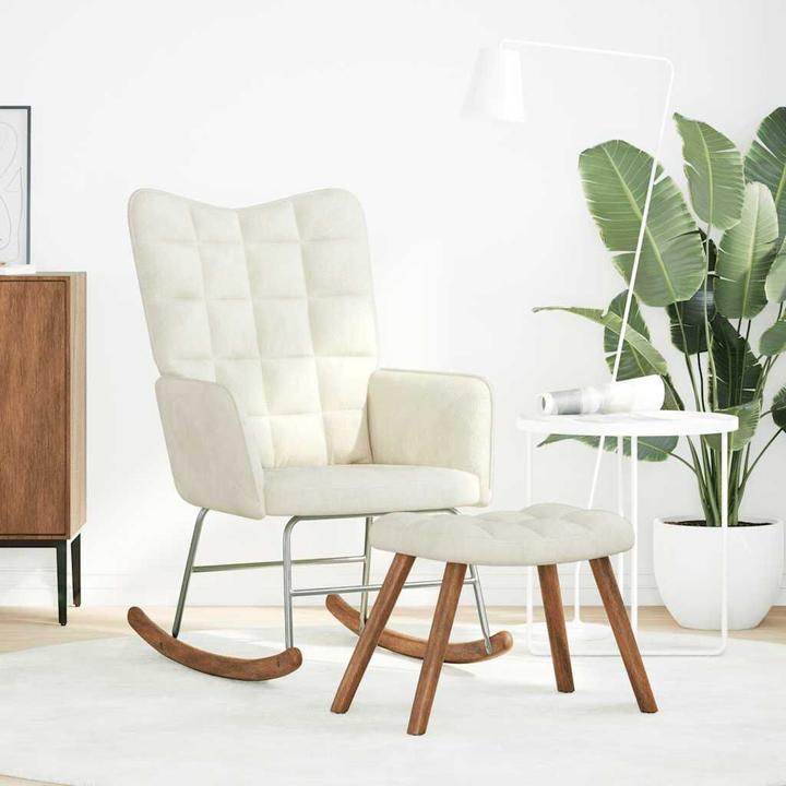 Actual product image vidaXL Schaukelstuhl mit Hocker