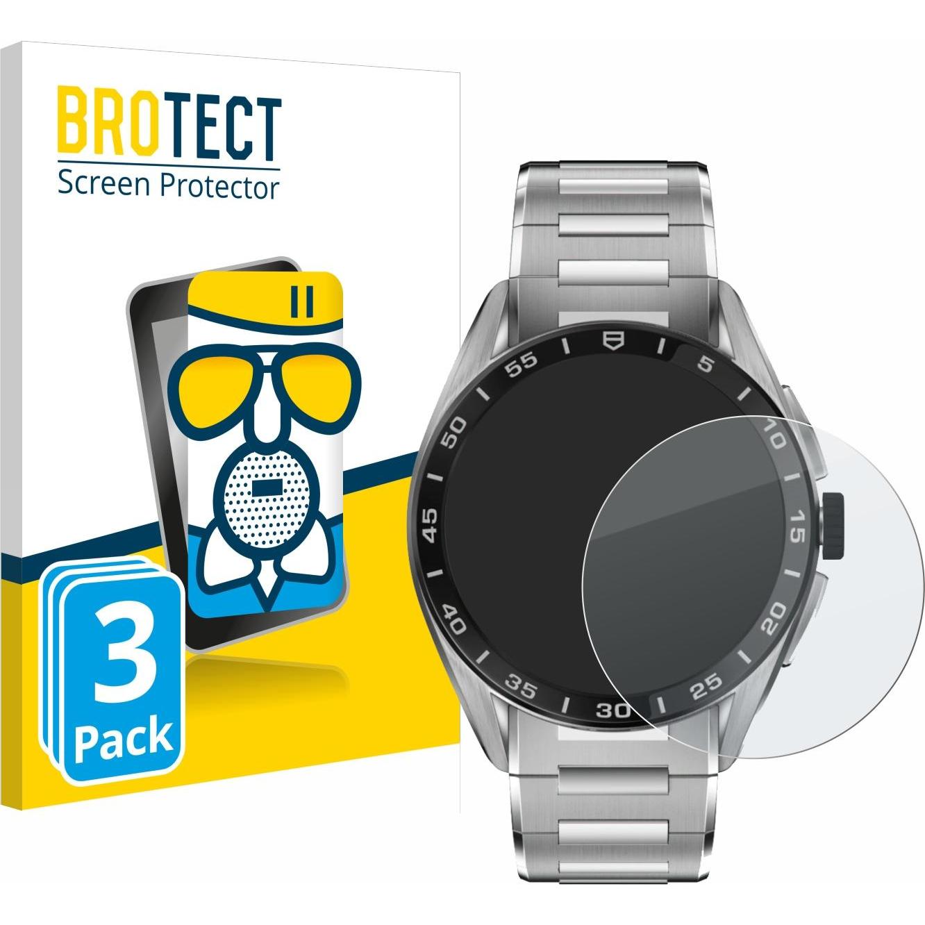 BROTECT AirGlass Panzerglasfolie Matt, Smartwatch Schutzfolie, Grau
