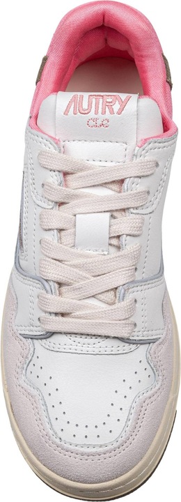 Produktbild Autry sneakers clc low in suede and nubuk white and geranium (42)