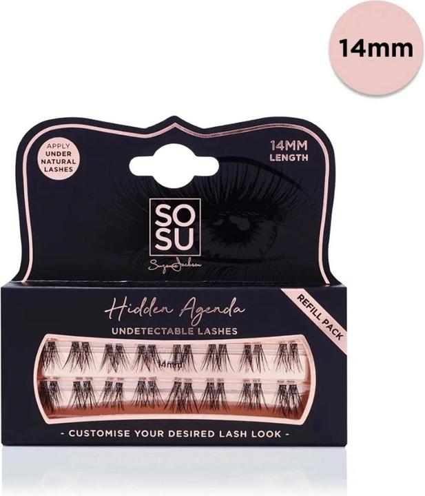 Actual product image Sosu Cosmetics - Complementary individual lashes Hidden Agenda 14 mm (Individual Lashes) (Artificial eyelashes)