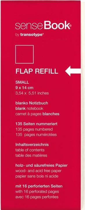 Produktbild Transotype senseBook Flap Refill (A6, Kariert, Harter Einband)