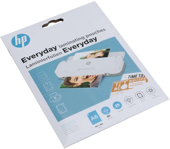 HP Laminating film Everyday A6, 80 µm, 25 pieces, Glossy (A6, 25 pcs., 80 µm)