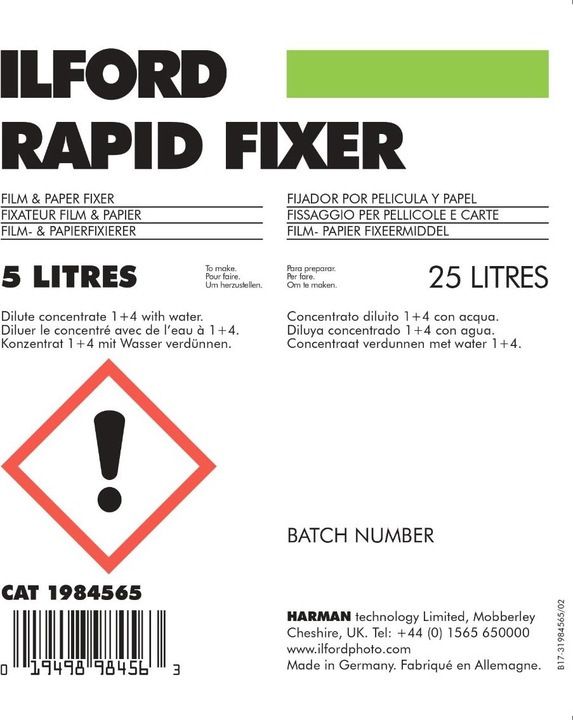 Immagine prodotto Ilford Rapid Fixer (Bagno di fissaggio)
