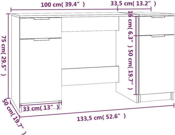Produktbild VidaXL Elfreda (100 x 50 x 75 cm)