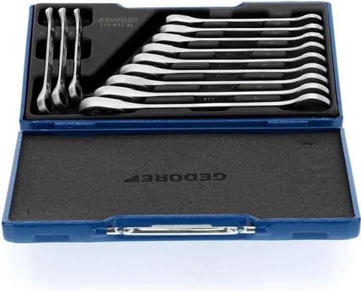 Produktbild Gedore 7 R-012 Satz Maulschlüssel mit Ringratsche 12-teilig 8-19 mm (10 mm, 11 mm, 12 mm, 13 mm, 14 mm, 15 mm, 16 mm, 8 mm, 9 mm)
