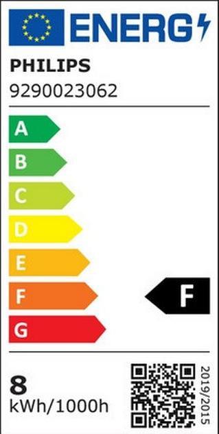 Energie-Label Philips LED Lampe (E27, 8 W, 806 lm, 3 x, F)