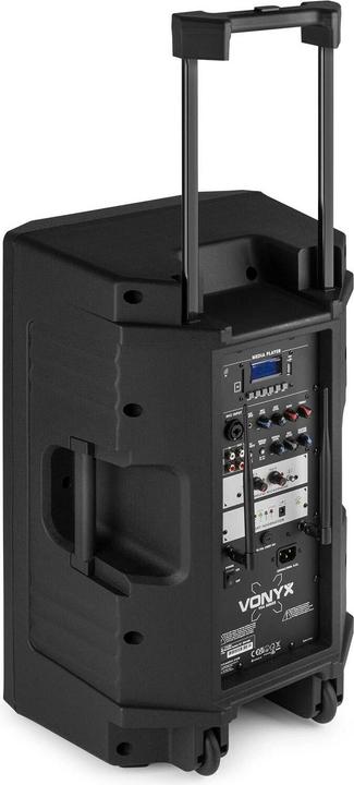 Produktbild speaker - Vonyx VSA500 - Trolley speaker met Bluetooth en 2 draadloze microfoons - 800W (Aktiv)