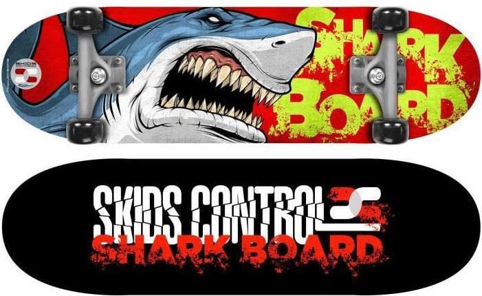 Actual product image Stamp Skids Control Skateboard Shark (27.95")