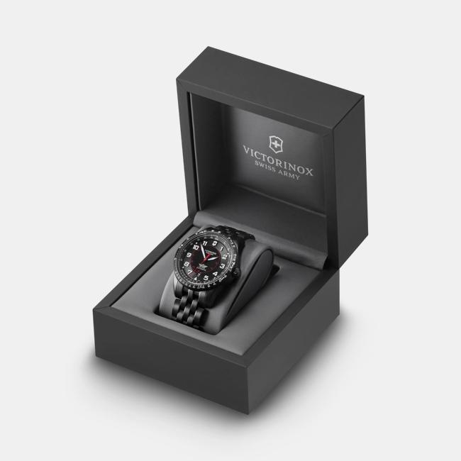 Immagine prodotto Victorinox Airboss Mecha 42, PVD BLK, quadrante BLK, br SST BLK (Orologio da pilota, 42 mm)