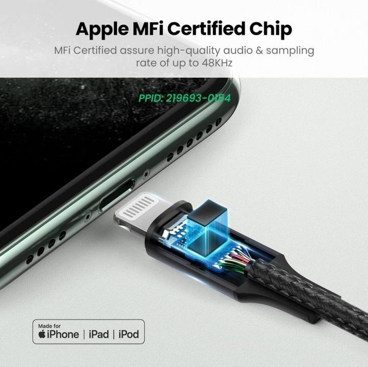 Productafbeelding Ugreen Audio-adapter naar 3,5 mm (1 m, 3,5 mm aansluiting (AUX))