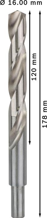 Produktbild Bosch Professional Zubehör PRO Metal HSS-G Spiralbohrer, 16 x 120 x 178 mm (16 mm)
