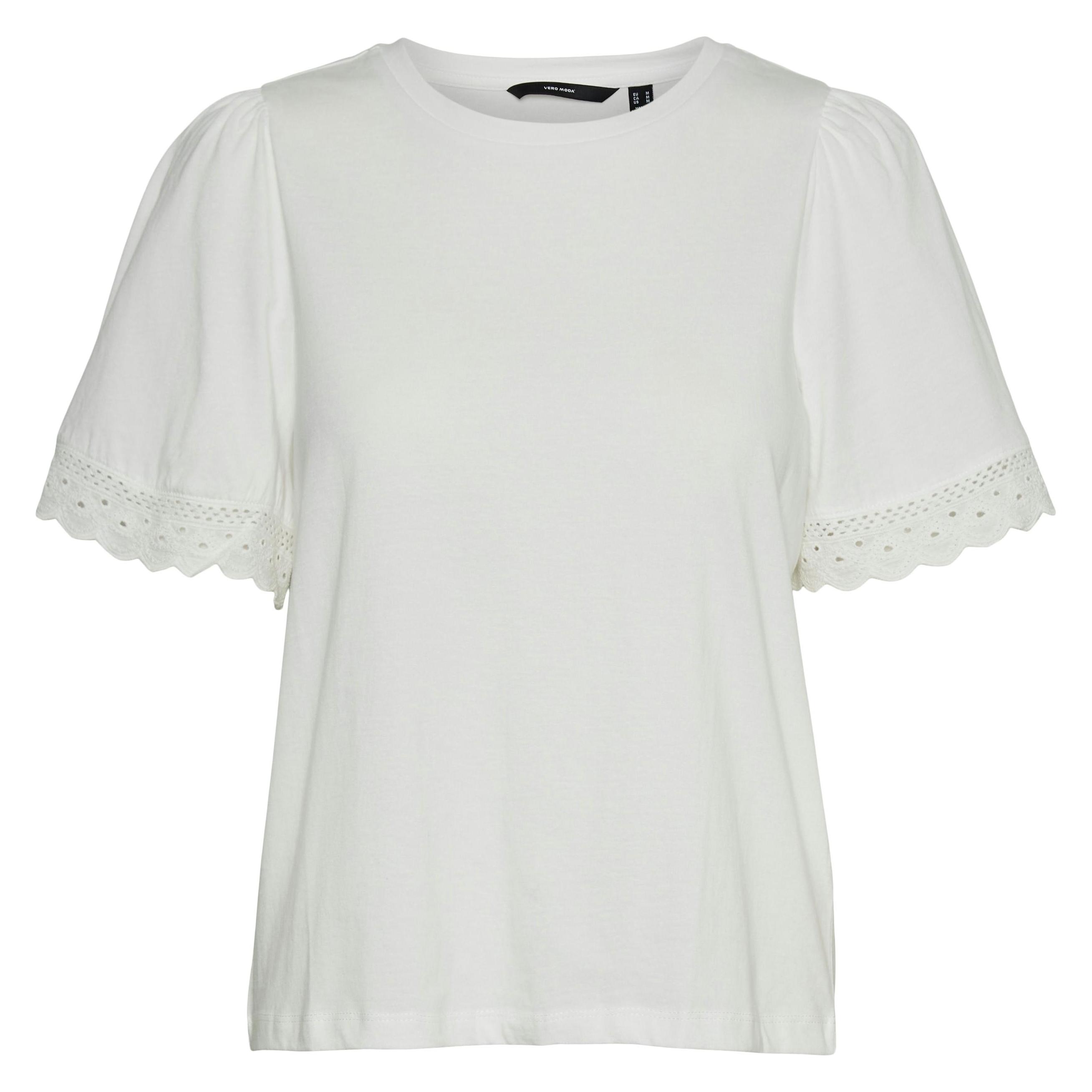Vero Moda, Damen, Blusen, Vmnanett Ss Top Jrs Ga, Weiss, (L)