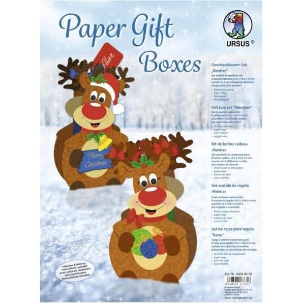 Ursus, Geschenkverpackung, Geschenkbox Rentier (Geschenkbox, 8 x)
